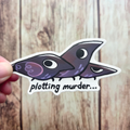 Crime Crow "Plotting Murder" 3" Vinyl Sticker