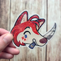 Dagger Dog Aisling 3" Vinyl Sticker