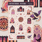 Cathedral Windows Sticker Sheet