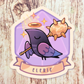 D&D Crow Cleric 3" Vinyl Sticker