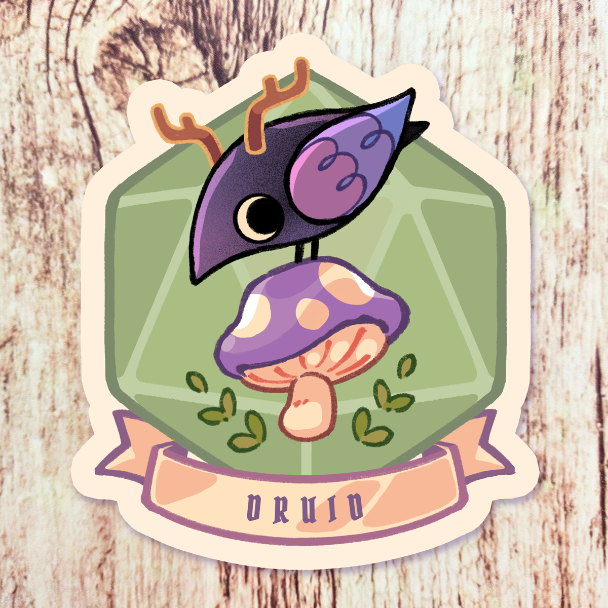 D&D Crow Druid 3" Vinyl Sticker