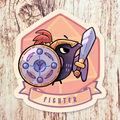 D&D Crow Fighter 3" Vinyl Sticker