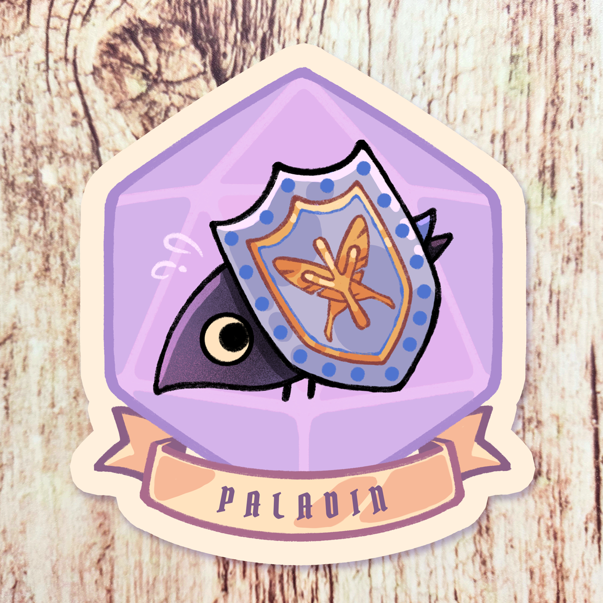 D&D Crow Paladin 3" Vinyl Sticker