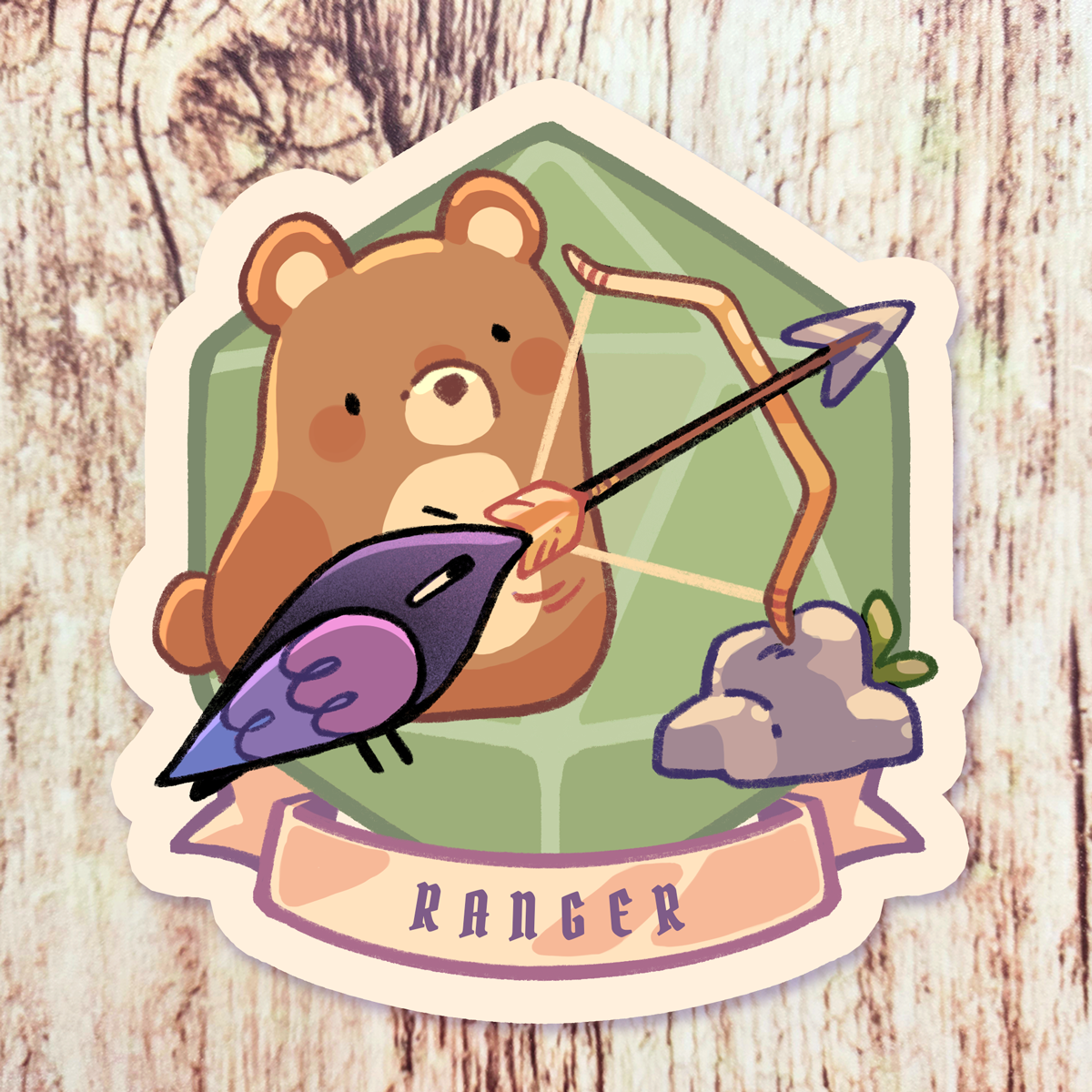 D&D Crow Ranger 3" Vinyl Sticker