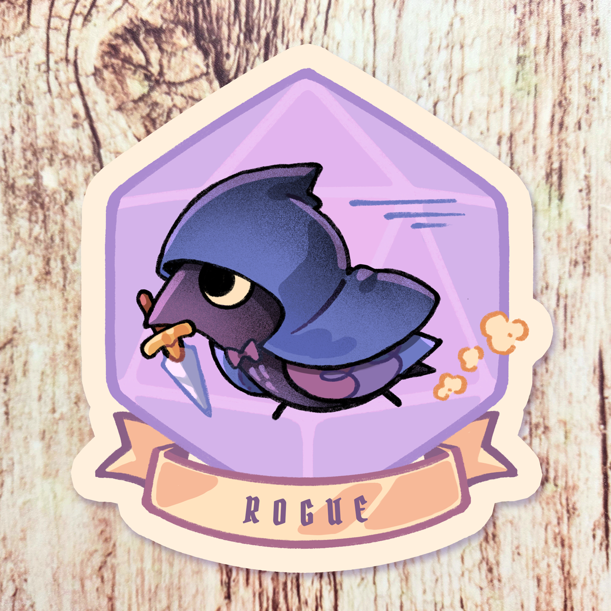 D&D Crow Rogue 3" Vinyl Sticker