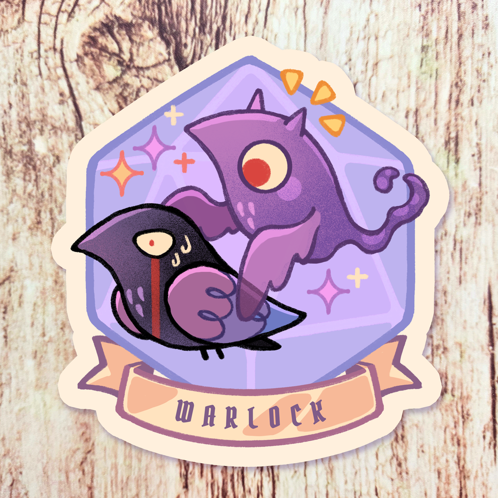 D&D Crow Warlock 3" Vinyl Sticker