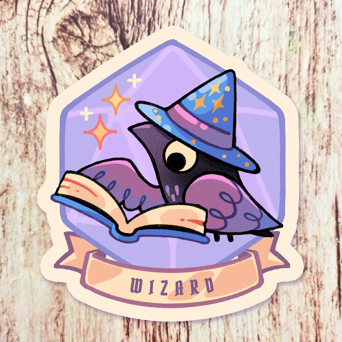 D&D Crow Wizard 3" Vinyl Sticker