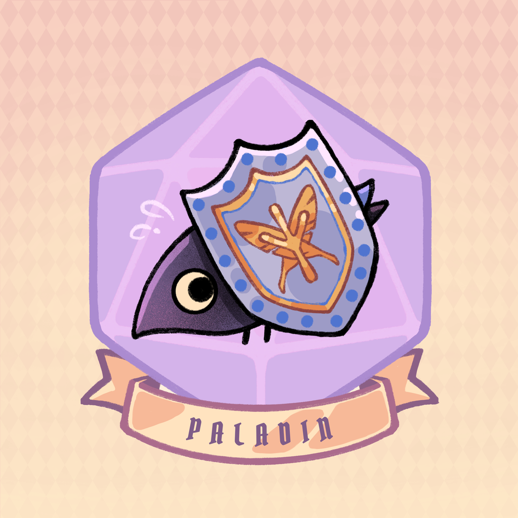 D&D Crow Paladin 3" Vinyl Sticker