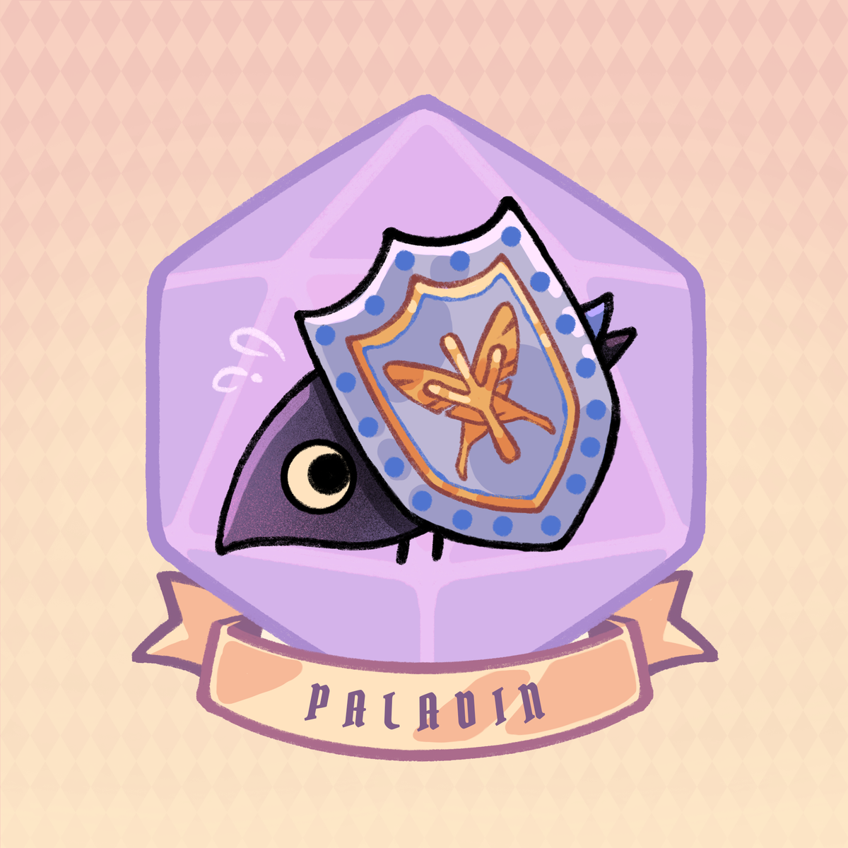 D&D Crow Paladin 3" Vinyl Sticker