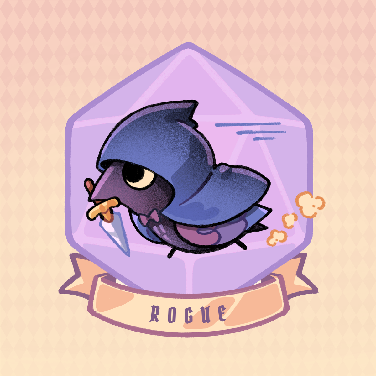 D&D Crow Rogue 3" Vinyl Sticker