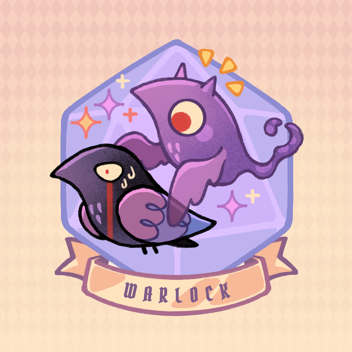 D&D Crow Warlock 3" Vinyl Sticker