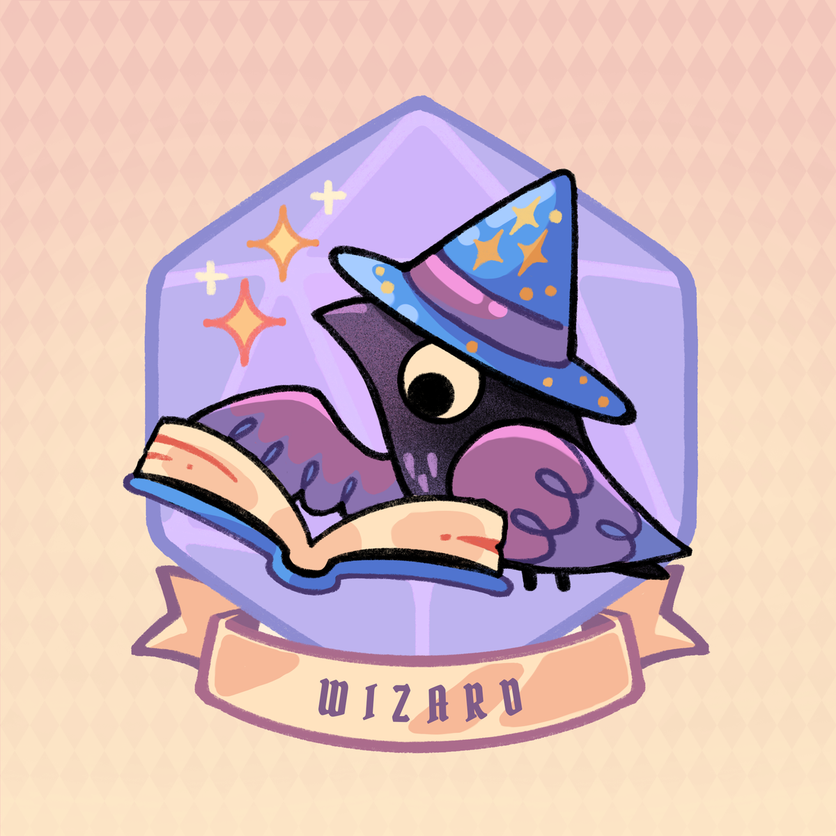 D&D Crow Wizard 3" Vinyl Sticker