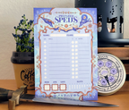 D&D Prepared Spells Memo Pad