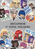 Metaphor ReFantazio 3" Vinyl Stickers