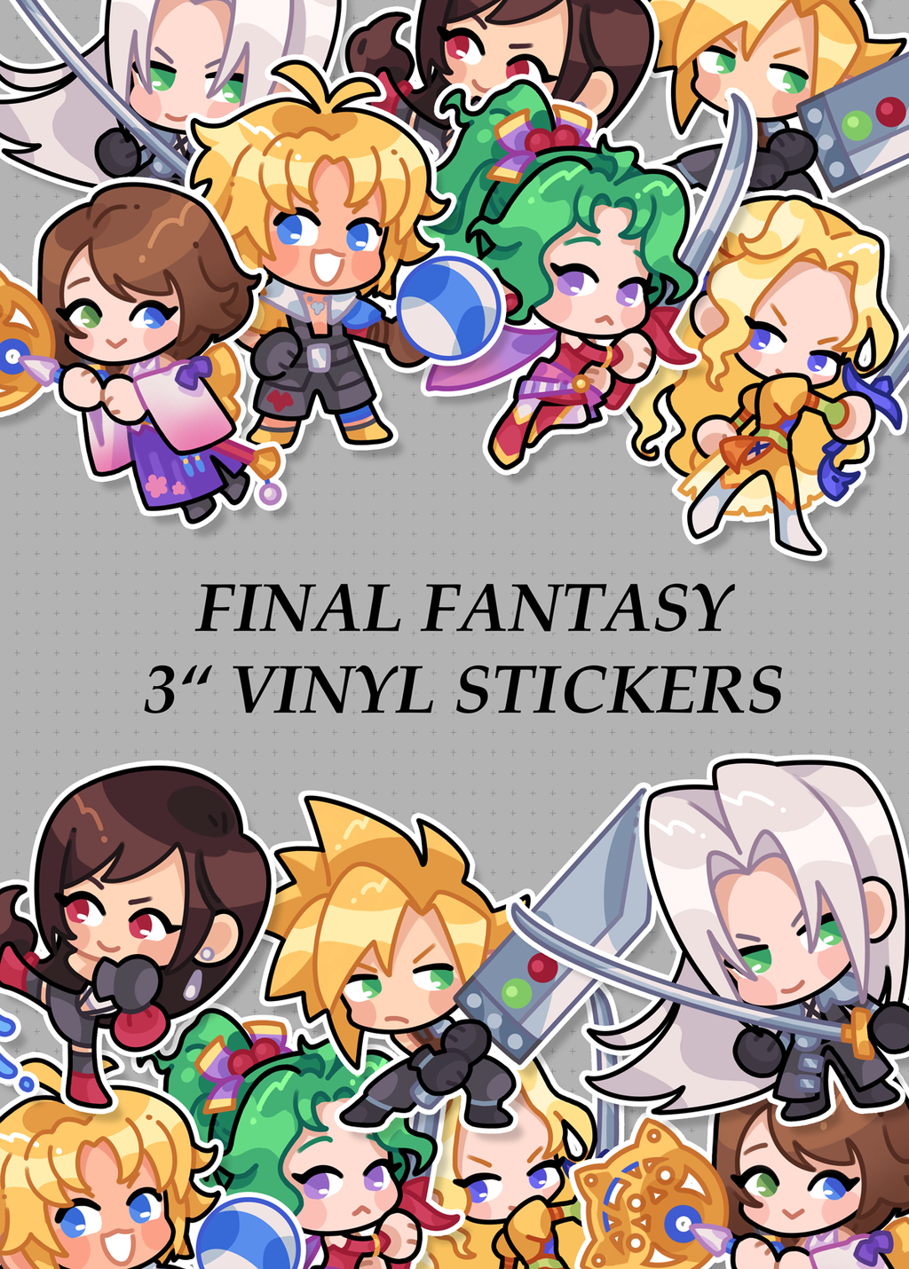 Final Fantasy 3" Vinyl Stickers