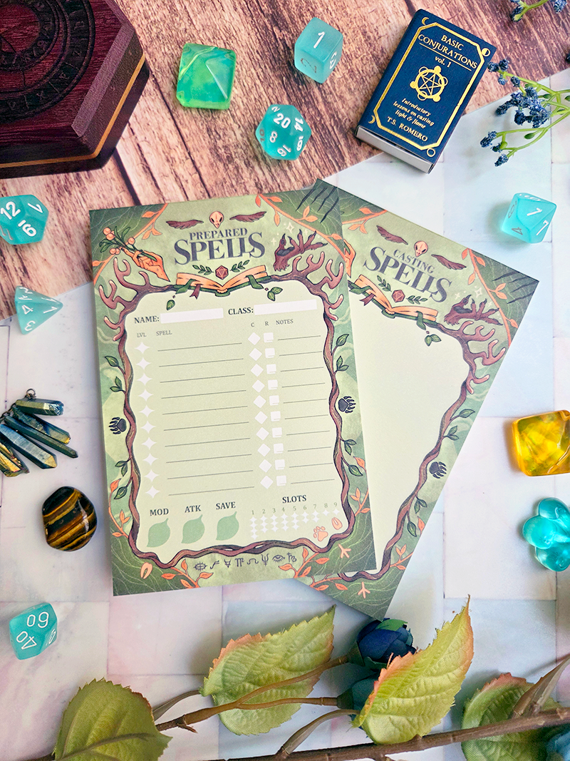 Casting Spells Memo Pad (Druid/Transmutation)