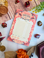 D&D Prepared Spells Memo Pad (Evocation)