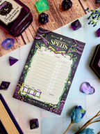 D&D Prepared Spells Memo Pad (Necromancy)
