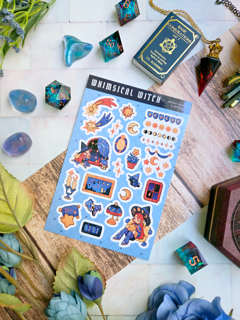 Whimsical Witch Sticker Sheet