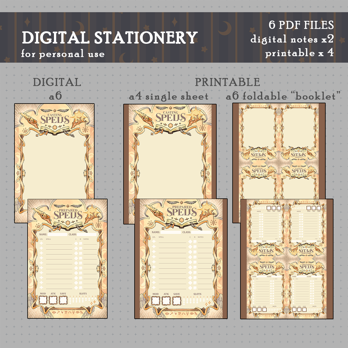 DIGITAL DOWNLOAD D&D Abjuration Stationery