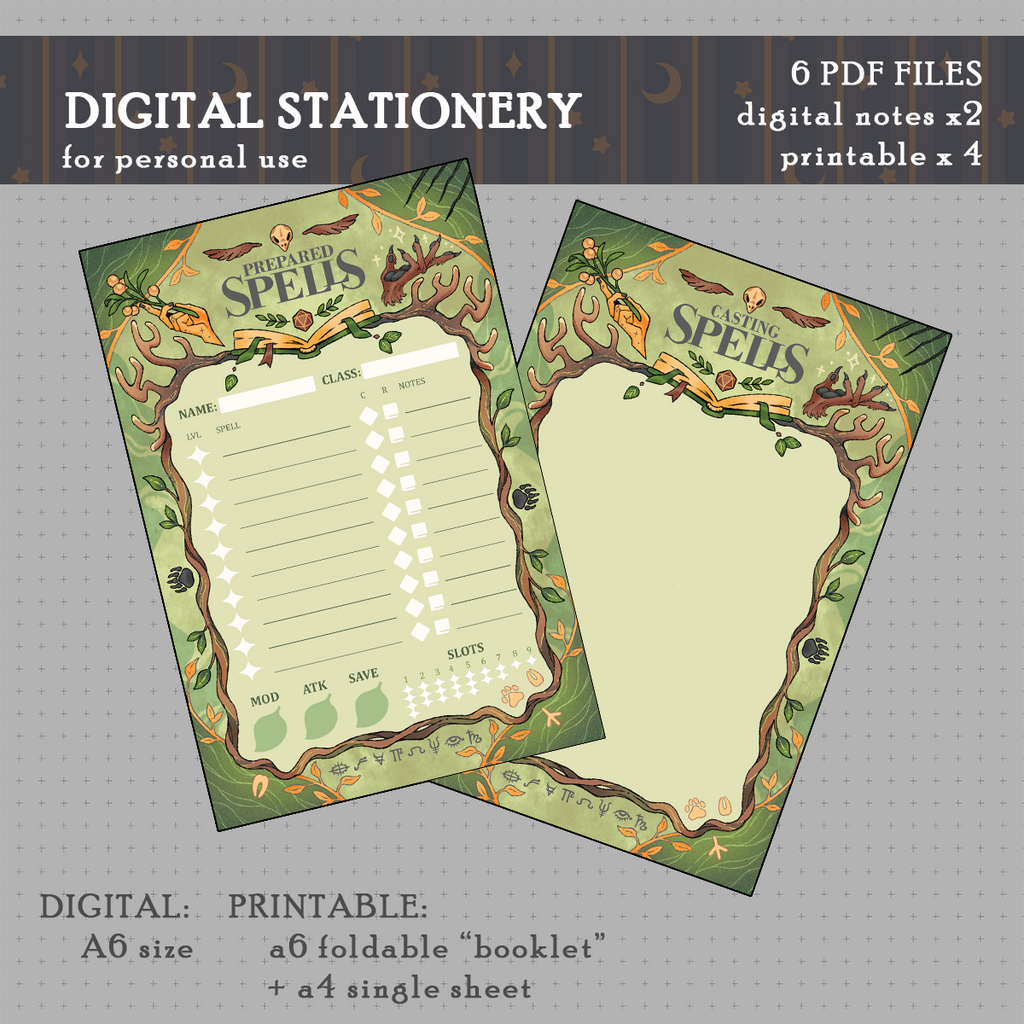 DIGITAL DOWNLOAD D&D Transmutation Stationery