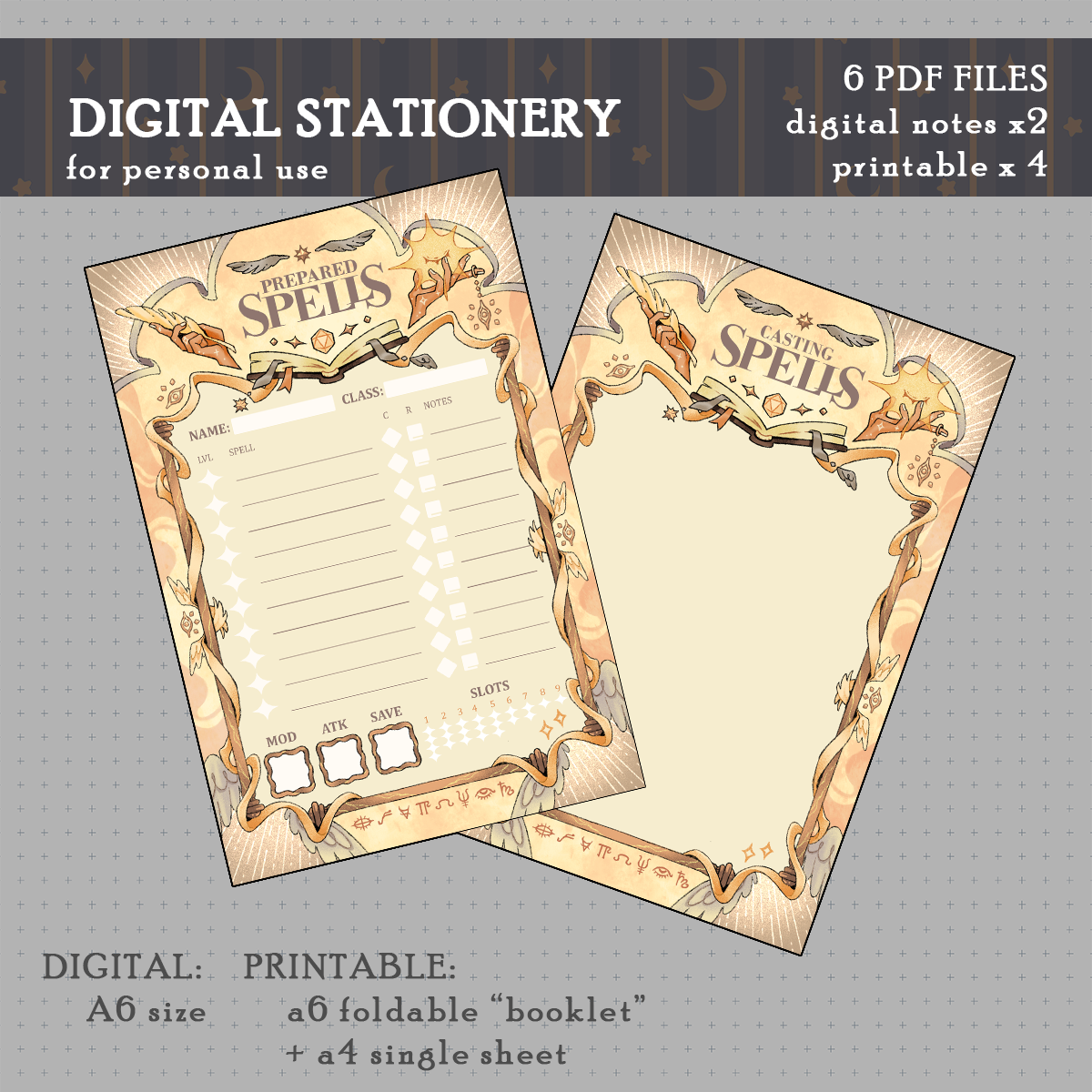 DIGITAL DOWNLOAD D&D Abjuration Stationery