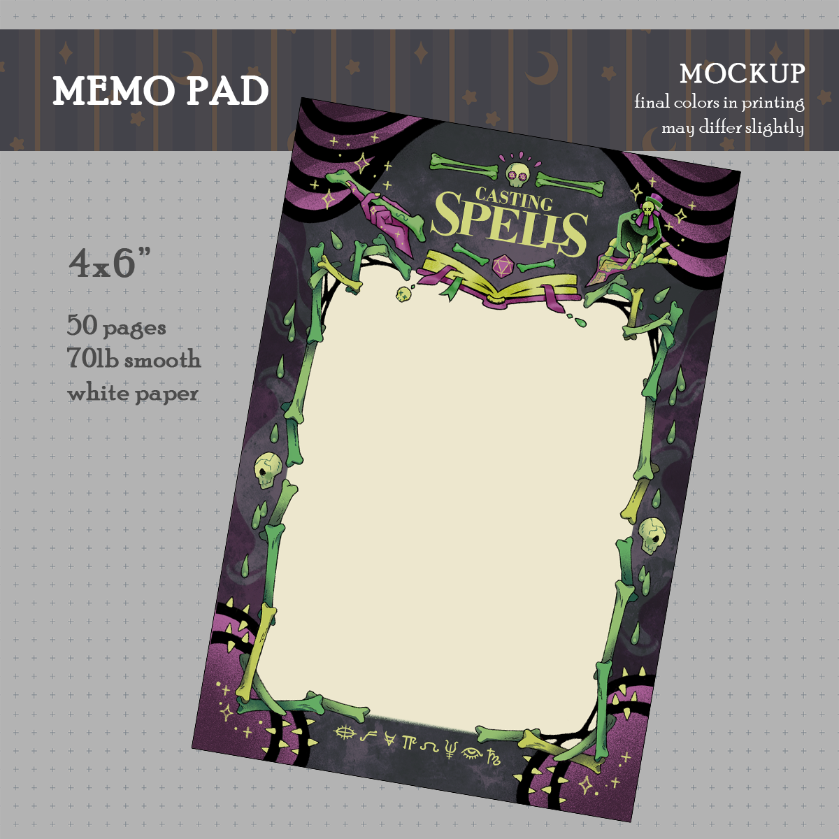 Casting Spells Memo Pad (Necromancy)