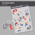 Dagger Dogs Sticker Sheet