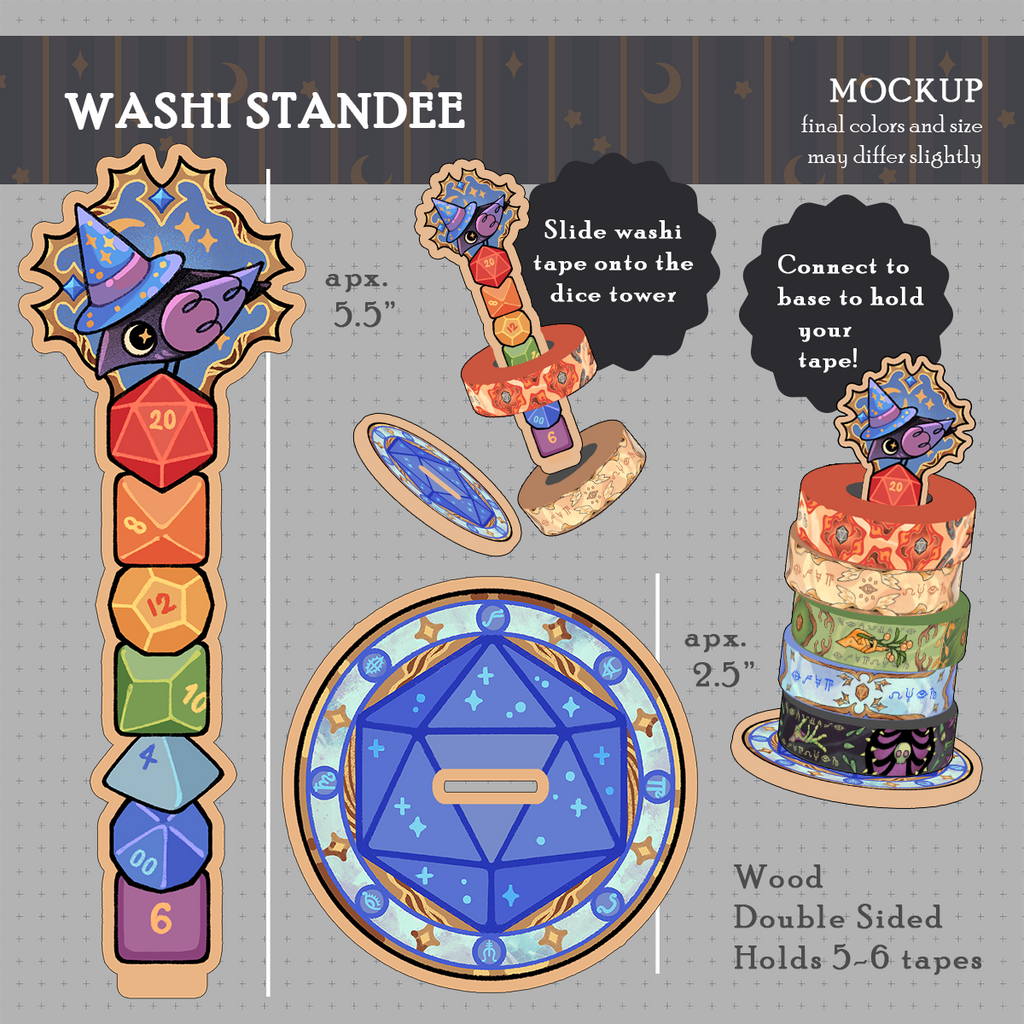 Dice Hoard Washi Standee