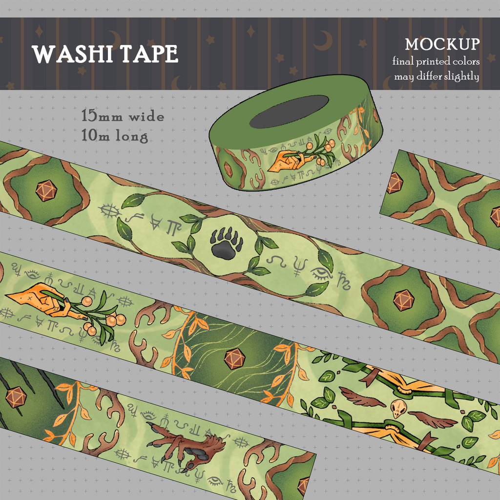 D&D Transmutation 15mm Washi Tape