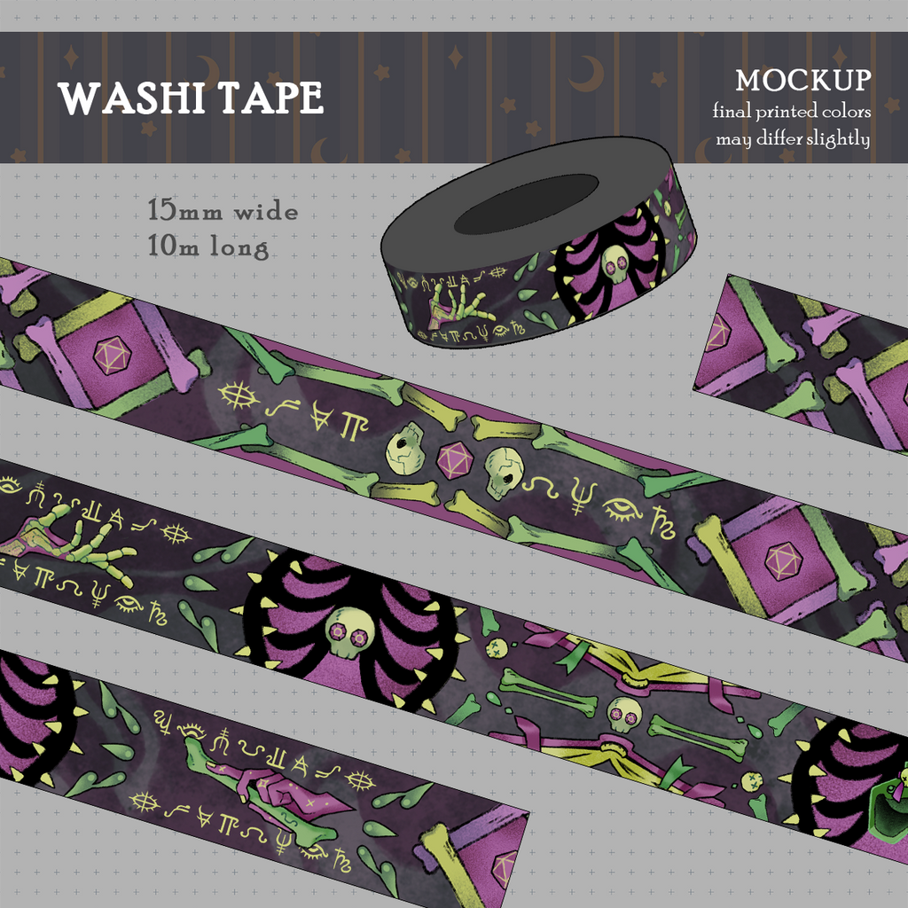 D&D Necromancy 15mm Washi Tape
