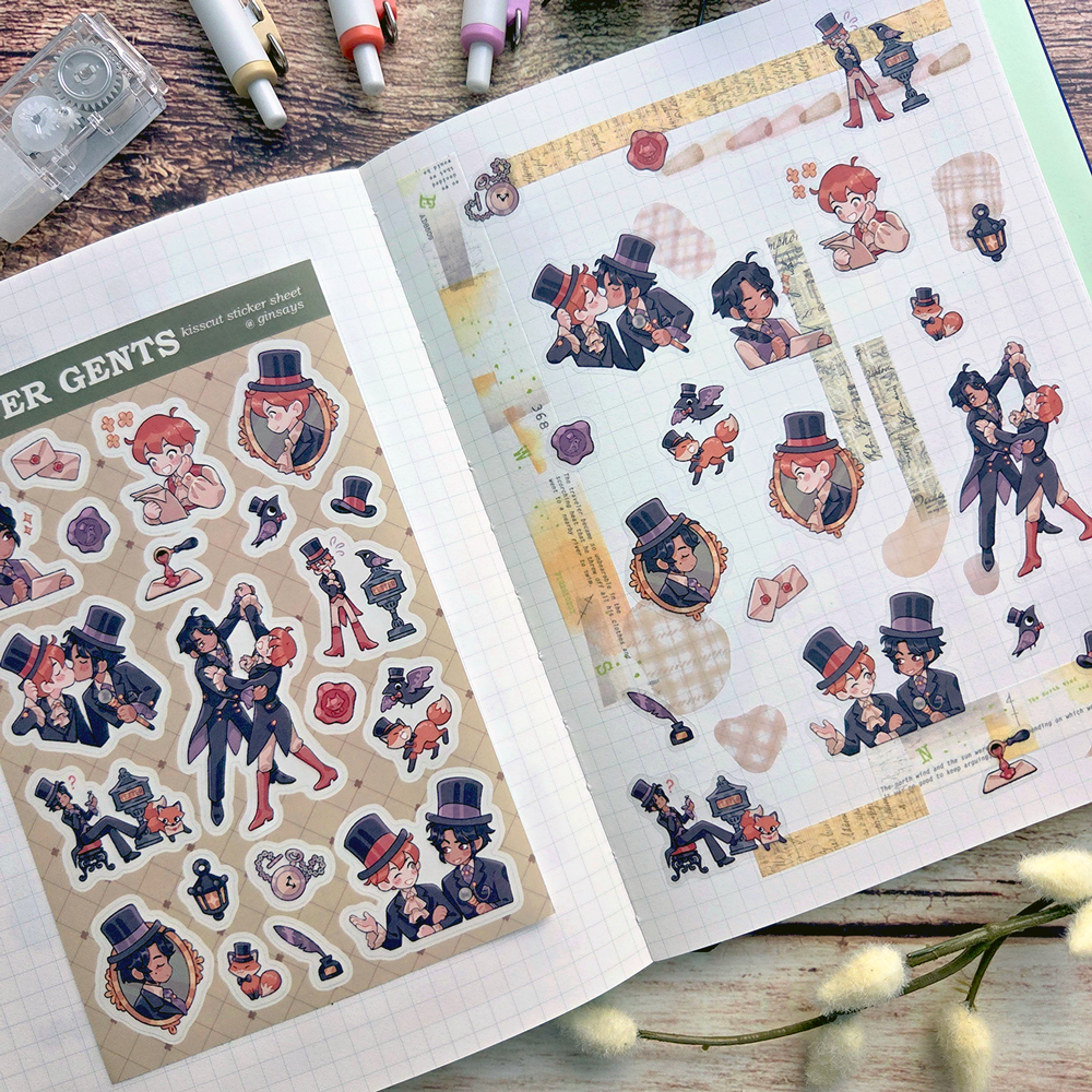 Dapper Gents Sticker Sheet
