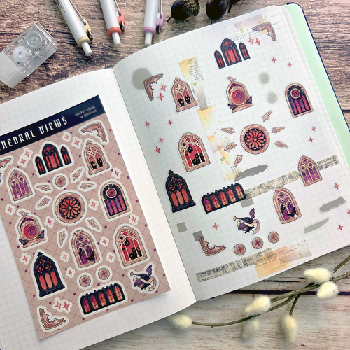 Cathedral Windows Sticker Sheet