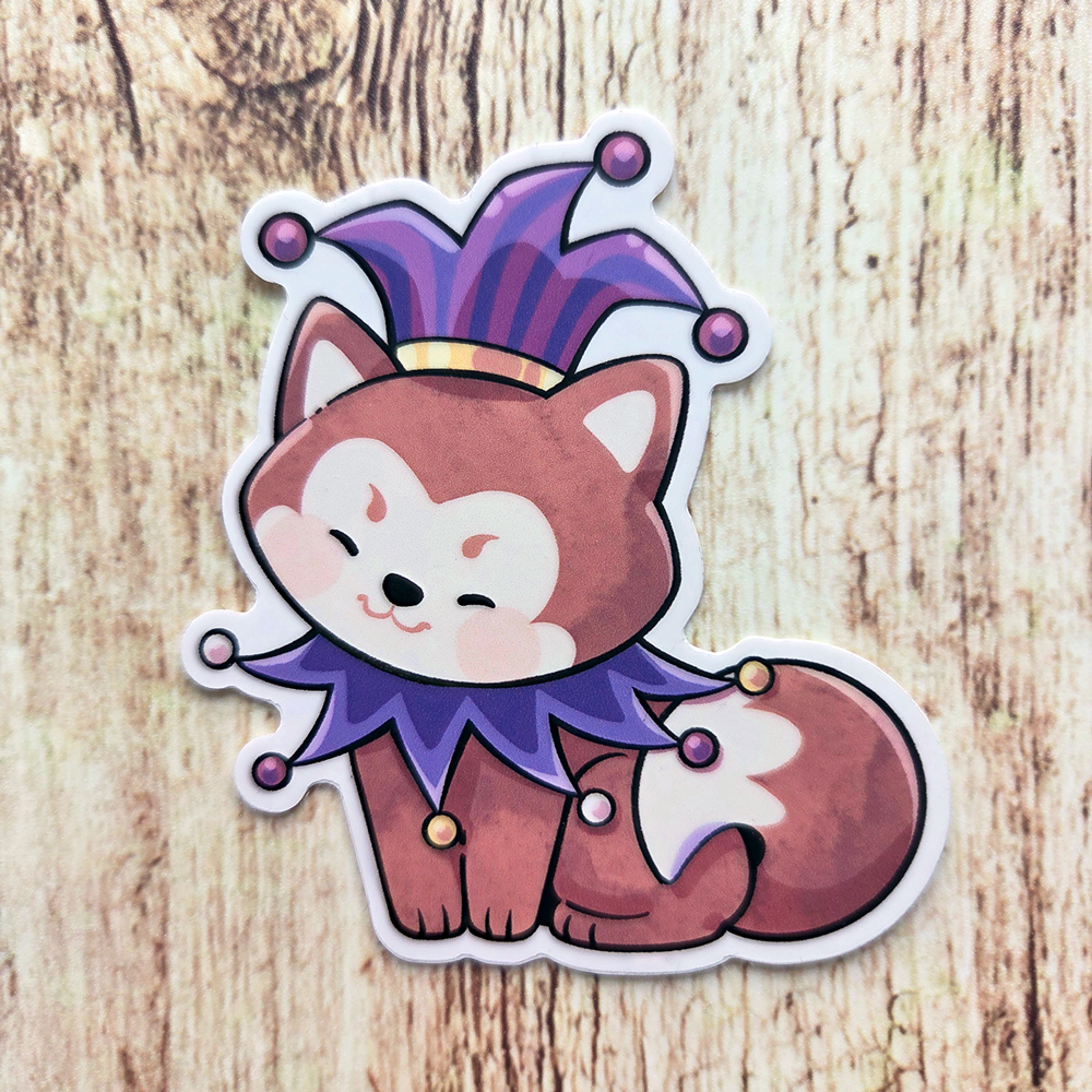 Dog Jester 3" Vinyl Sticker