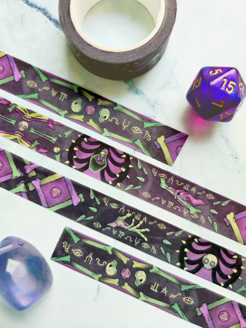 D&D Necromancy 15mm Washi Tape